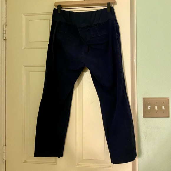 Gap maternity slim cropped navy pant 10 - Picture 2 of 6